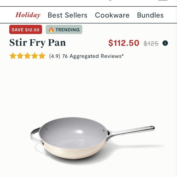 Caraway 12” ceramic stir fry pan - Picture 4 of 7
